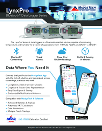 Thumbnail of document Data Sheet - LYNXPRO Bluetooth Vaccine Monitoring System